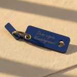 Schlüsselanhänger Personalisiert Lasercutherz Personalisierter Schlüsselanhänger aus Leder mit Gravur - 4mm Öse