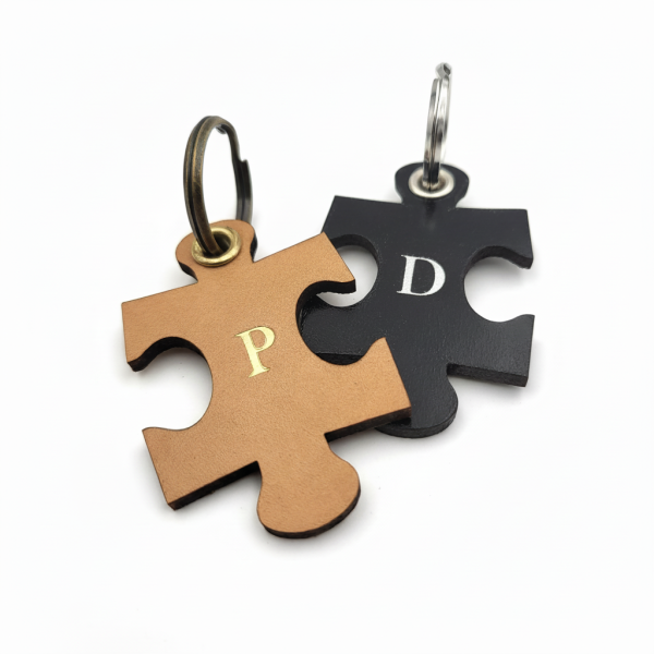 schluesselanhaenger-puzzle Puzzle Schlüsselanhänger Set aus Leder personalisierbar