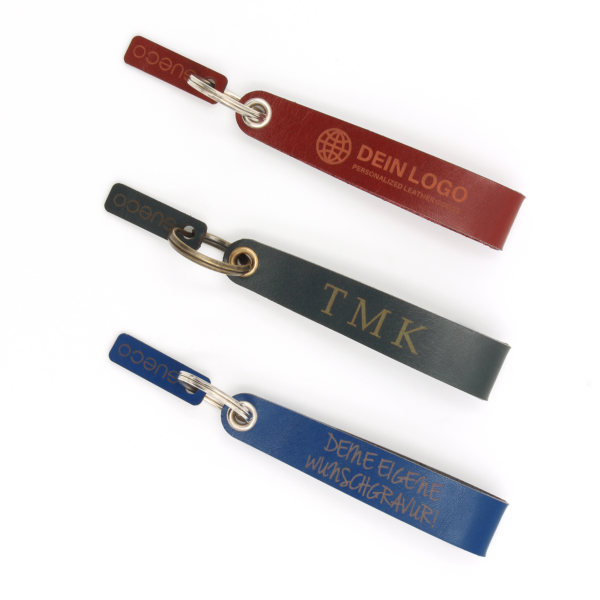 03_SCHLAUFE_Gruppe_Farbe_LP Schlüsselanhänger "SCHLAUFE" 2mm Leder für beidseitige Personalisierung