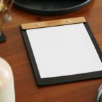 Menüboard Leder & Holz - A5 - mit Logogravur
