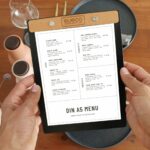 Menüboard Leder & Holz - A5 - mit Logogravur