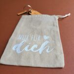 Canvasbeutel Geschenkverpackung mit Spruch - 15x10cm
