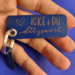 "Icke + Du" - Schlüsselanhänger aus Leder mit Gravur - Geschenk für Paare