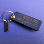 "Icke + Du" - Schlüsselanhänger aus Leder mit Gravur - Geschenk für Paare