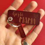 20230602_161441 "Beste Mama" - Schlüsselanhänger aus Leder mit Gravur - Geschenk für die Mutter