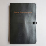 Notizbuch aus Leder personalisiert Personalisiertes Notizbuch aus Leder mit der Gravur "Deine Wunschgravur"