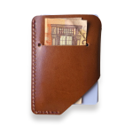 Rückseite des Slim Wallet Ultra Slim mit vertikalem Geldschein-Fach — Leder-Kartenetui von sueco München