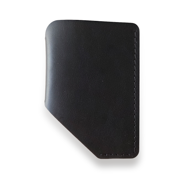 Slim Wallet Ultra Slim aus pflanzlich gegerbtem Leder in Schwarz mit Lasergravur — sueco München
